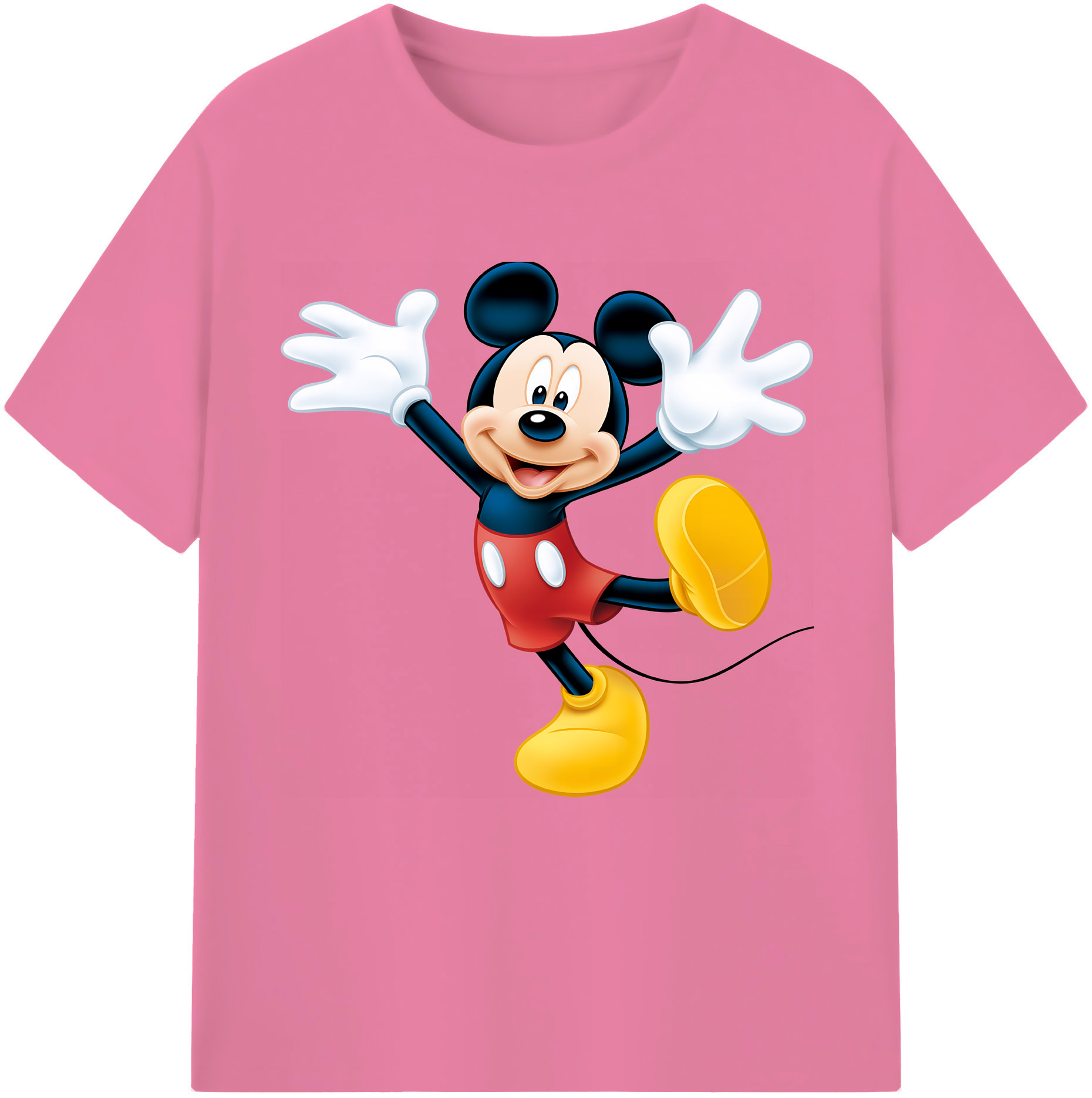 （画像用） ミッキーマウス Mickey Mouse 綿100％半袖Tシャツ（フロントプリント）